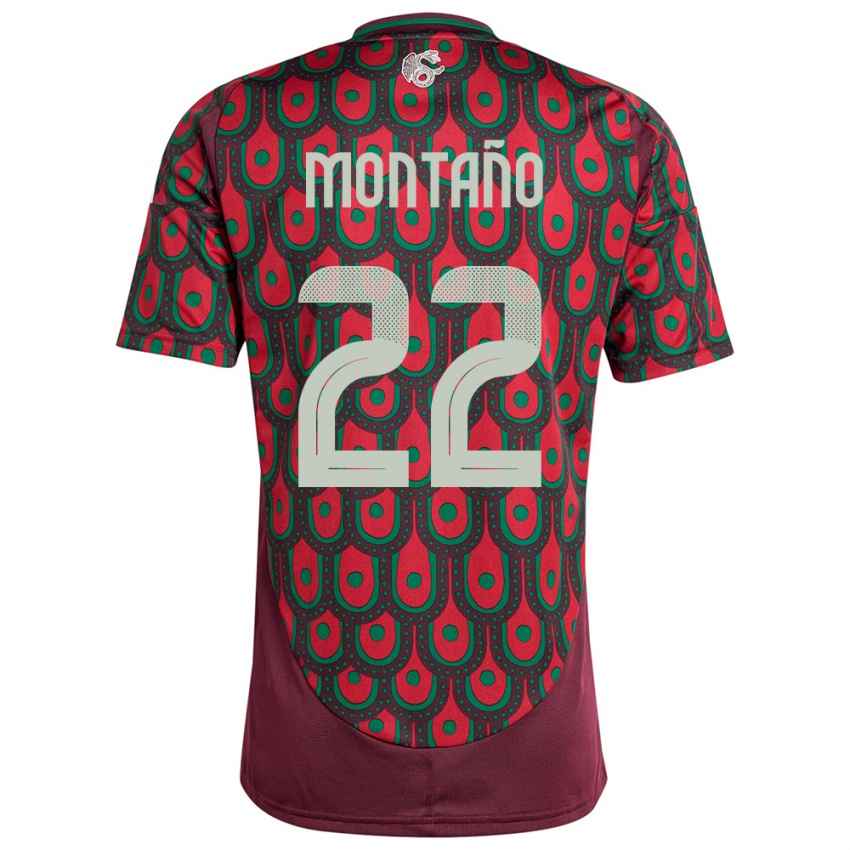 Niño Camiseta México Andres Montano #22 Granate 1ª Equipación 24-26 La Camisa Perú