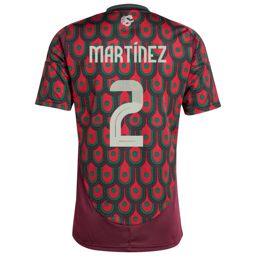 Niño Camiseta México Emilio Martinez #2 Granate 1ª Equipación 24-26 La Camisa Perú