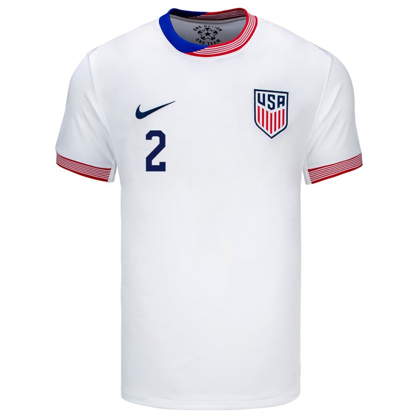 Niño Camiseta Estados Unidos Cameron Carter-Vickers #2 Blanco 1ª Equipación 24-26 La Camisa Perú