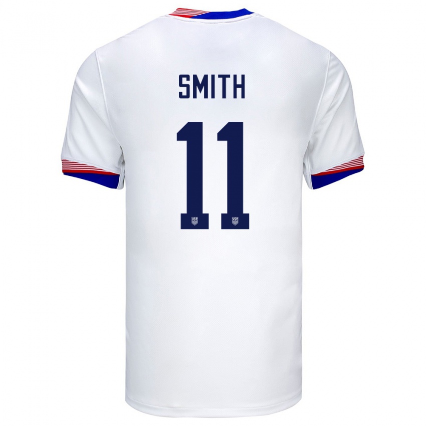 Niño Camiseta Estados Unidos Sophia Smith #11 Blanco 1ª Equipación 24-26 La Camisa Perú