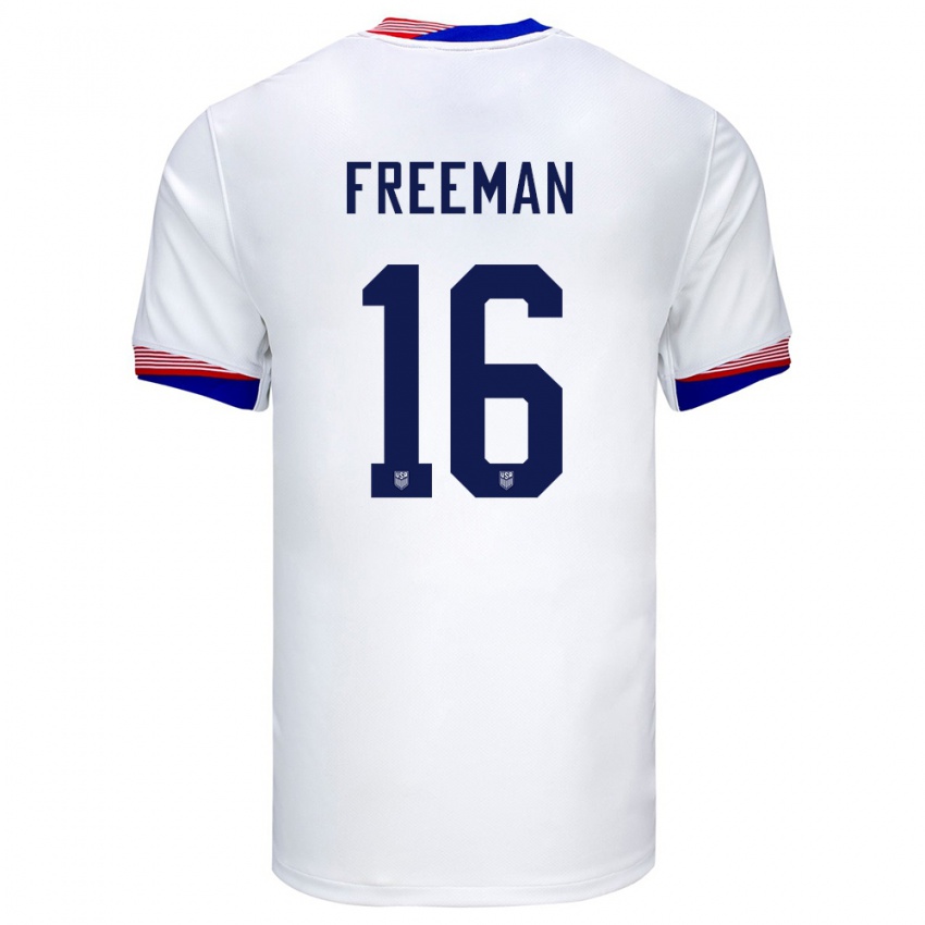 Niño Camiseta Estados Unidos Alex Freeman #16 Blanco 1ª Equipación 24-26 La Camisa Perú