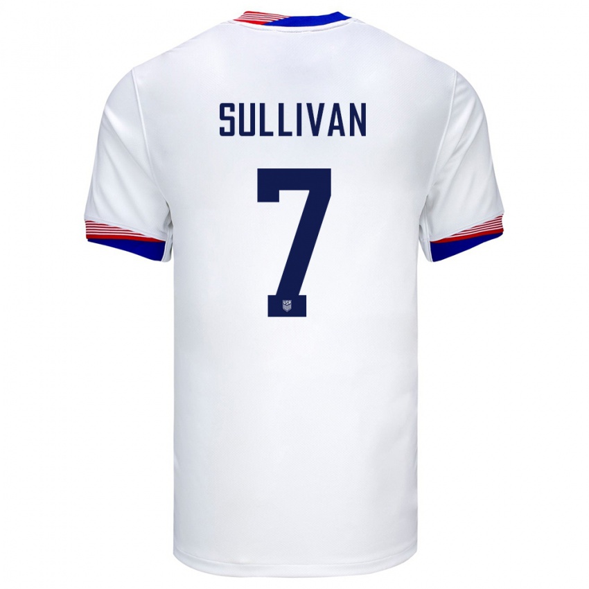 Niño Camiseta Estados Unidos Quinn Sullivan #7 Blanco 1ª Equipación 24-26 La Camisa Perú