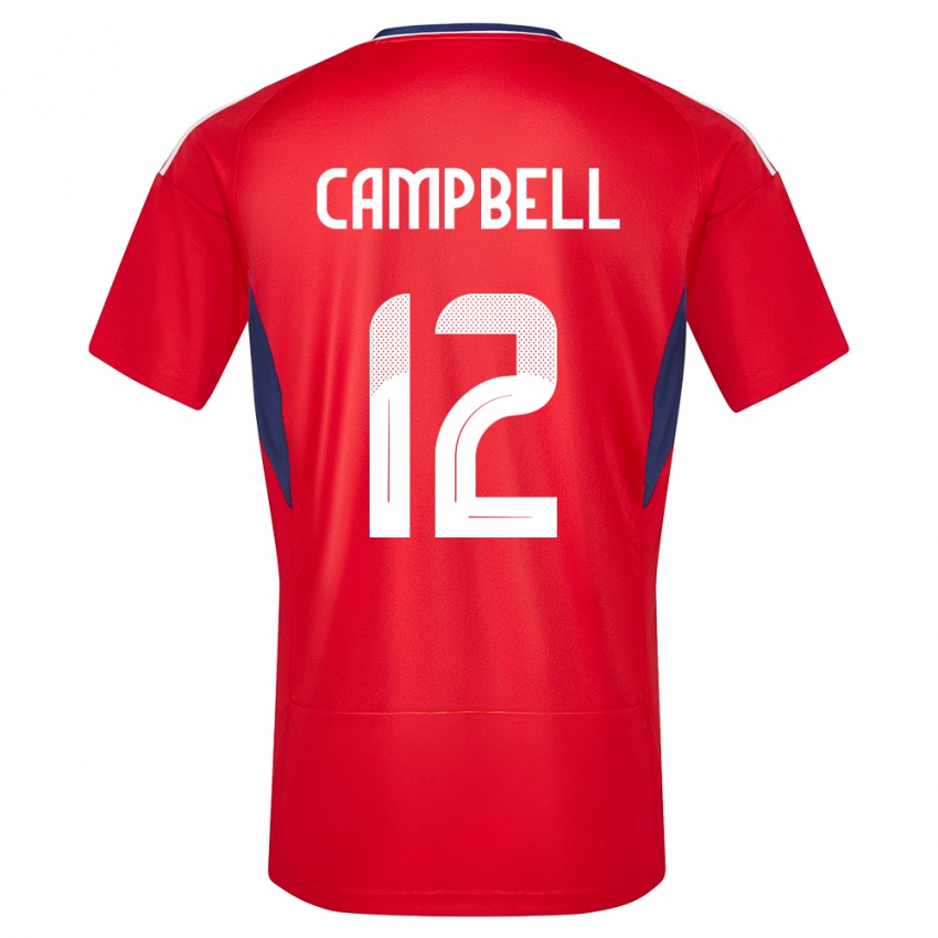 Niño Camiseta Costa Rica Joel Campbell #12 Rojo 1ª Equipación 24-26 La Camisa Perú