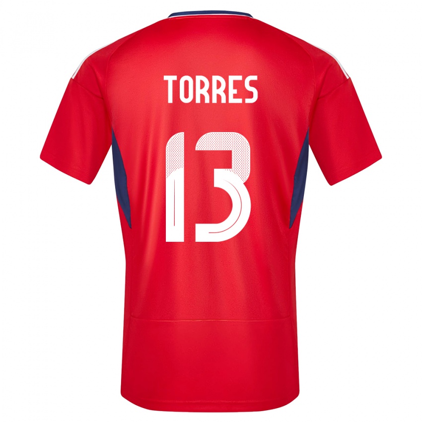 Niño Camiseta Costa Rica Gerson Torres #13 Rojo 1ª Equipación 24-26 La Camisa Perú