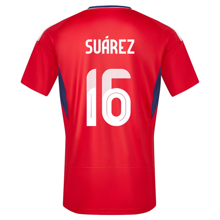 Niño Camiseta Costa Rica Aaron Suarez #16 Rojo 1ª Equipación 24-26 La Camisa Perú