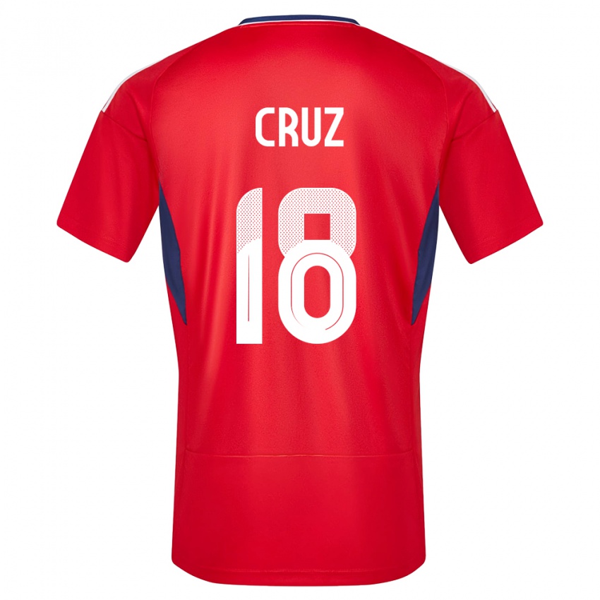 Niño Camiseta Costa Rica Aaron Cruz #18 Rojo 1ª Equipación 24-26 La Camisa Perú