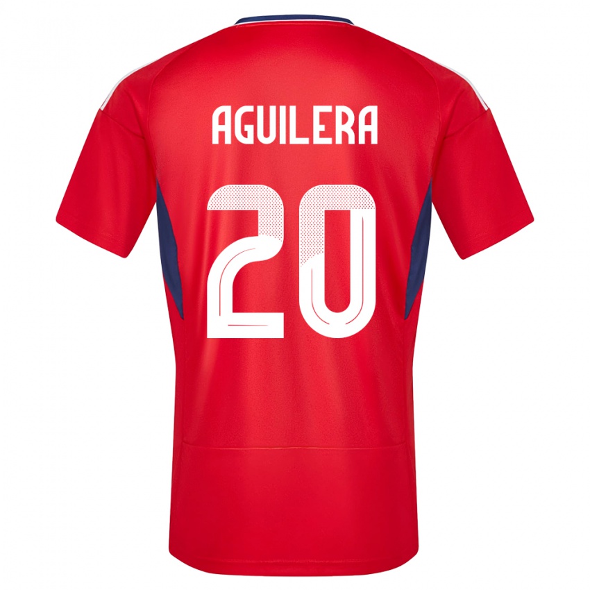 Niño Camiseta Costa Rica Brandon Aguilera #20 Rojo 1ª Equipación 24-26 La Camisa Perú