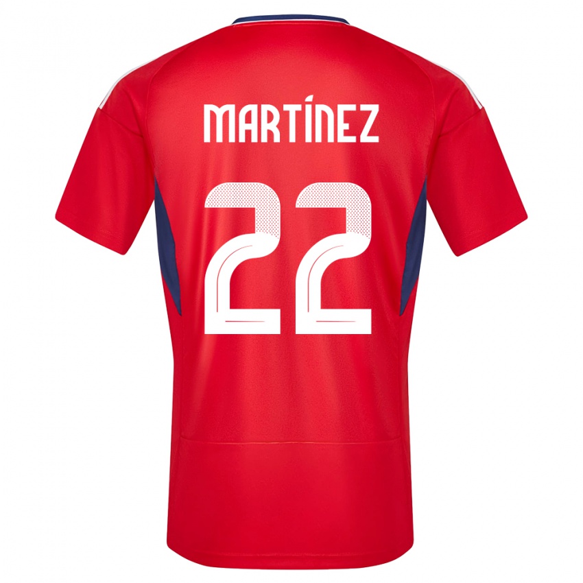 Niño Camiseta Costa Rica Carlos Martinez #22 Rojo 1ª Equipación 24-26 La Camisa Perú