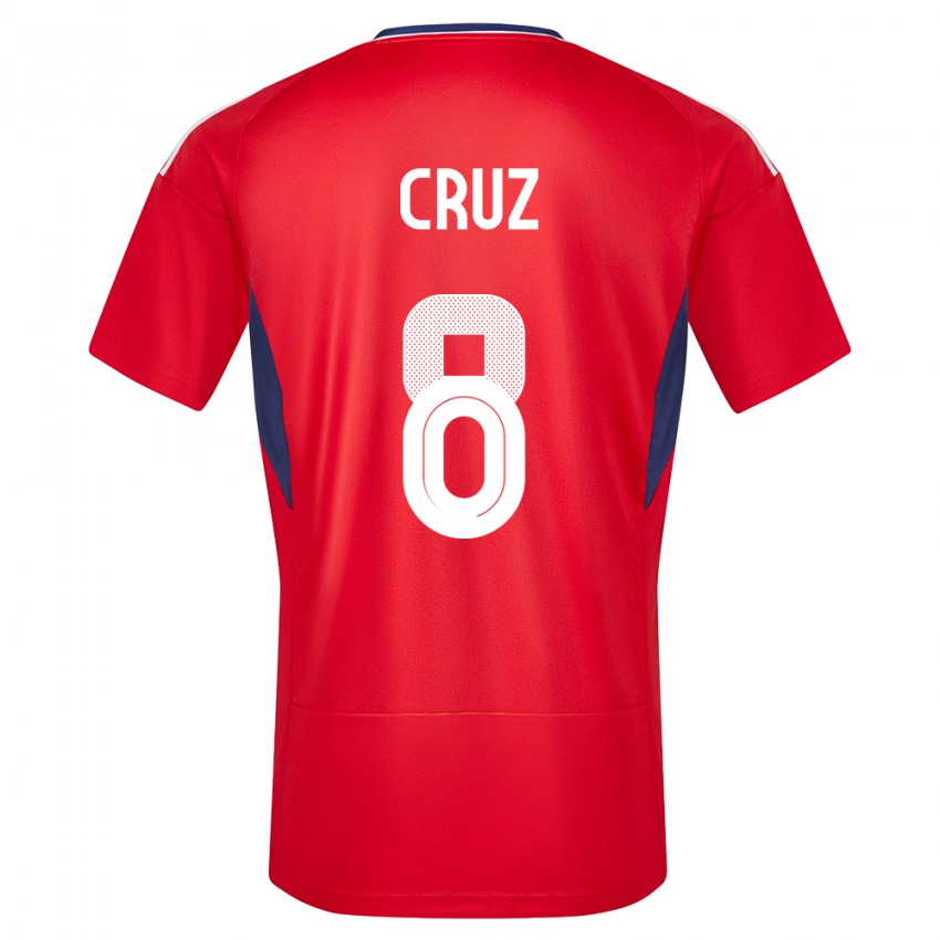 Niño Camiseta Costa Rica Daniela Cruz #8 Rojo 1ª Equipación 24-26 La Camisa Perú