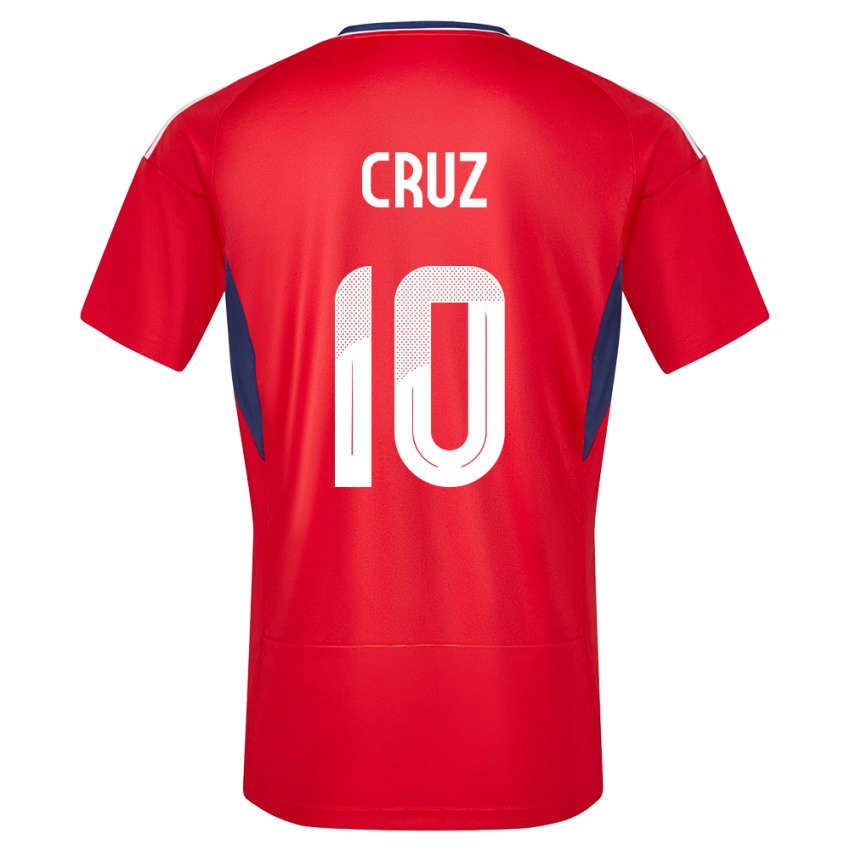 Niño Camiseta Costa Rica Shirley Cruz #10 Rojo 1ª Equipación 24-26 La Camisa Perú