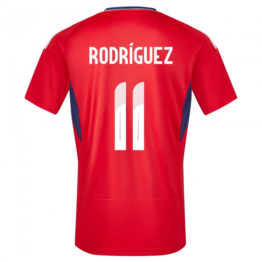 Niño Camiseta Costa Rica Raquel Rodriguez #11 Rojo 1ª Equipación 24-26 La Camisa Perú