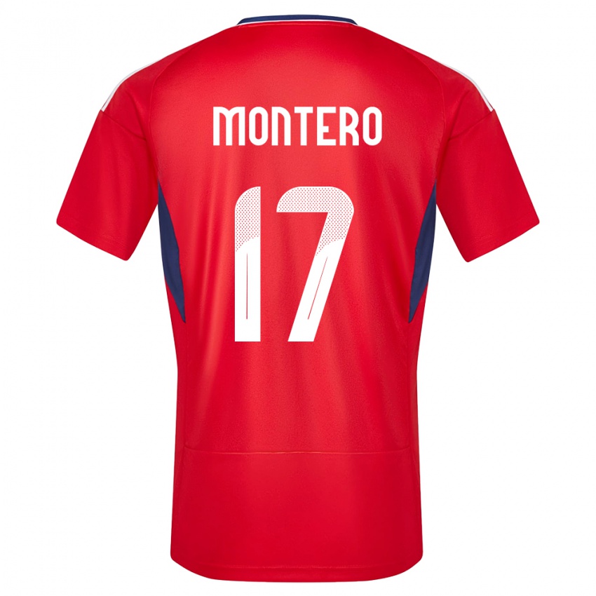 Niño Camiseta Costa Rica Michelle Montero #17 Rojo 1ª Equipación 24-26 La Camisa Perú