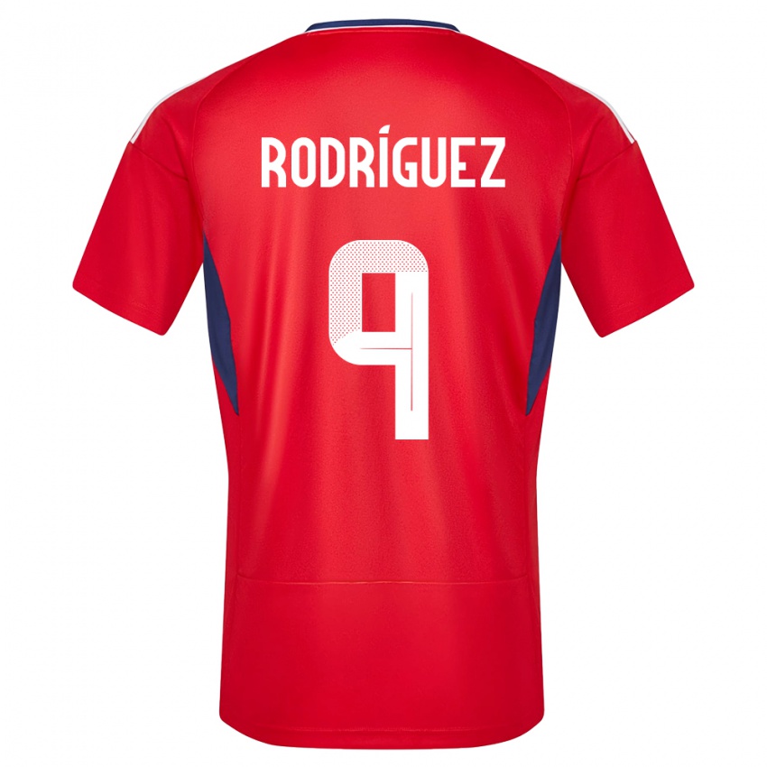 Niño Camiseta Costa Rica Doryan Rodriguez #9 Rojo 1ª Equipación 24-26 La Camisa Perú