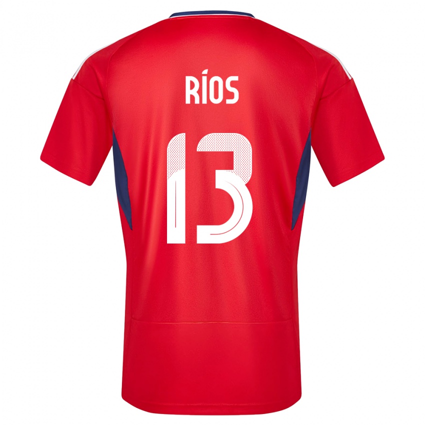 Niño Camiseta Costa Rica Keral Rios #13 Rojo 1ª Equipación 24-26 La Camisa Perú