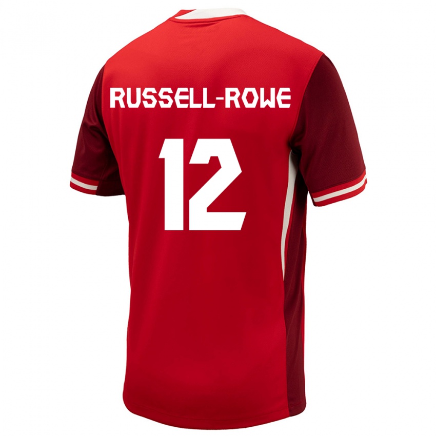 Niño Camiseta Canadá Jacen Russell-Rowe #12 Rojo 1ª Equipación 24-26 La Camisa Perú