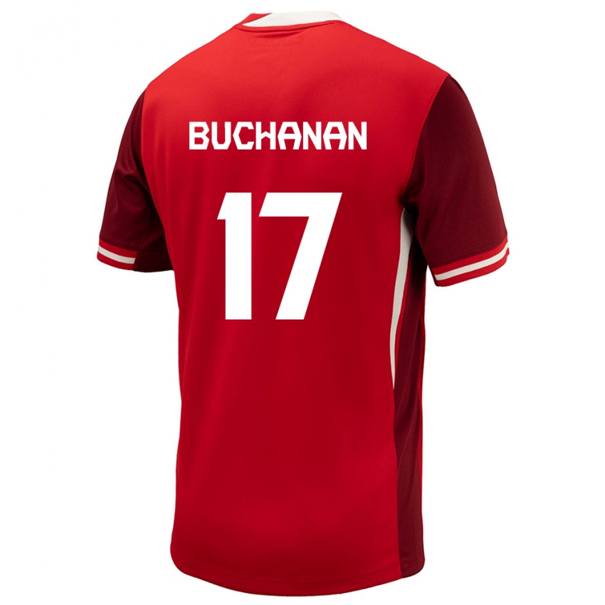 Niño Camiseta Canadá Tajon Buchanan #17 Rojo 1ª Equipación 24-26 La Camisa Perú