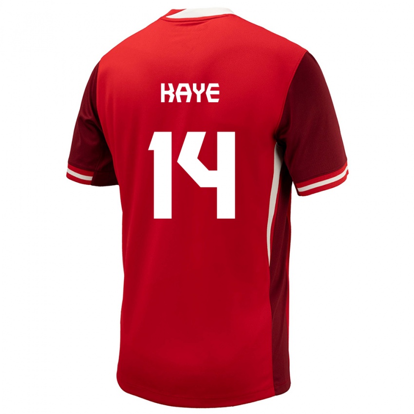 Niño Camiseta Canadá Mark Anthony Kaye #14 Rojo 1ª Equipación 24-26 La Camisa Perú