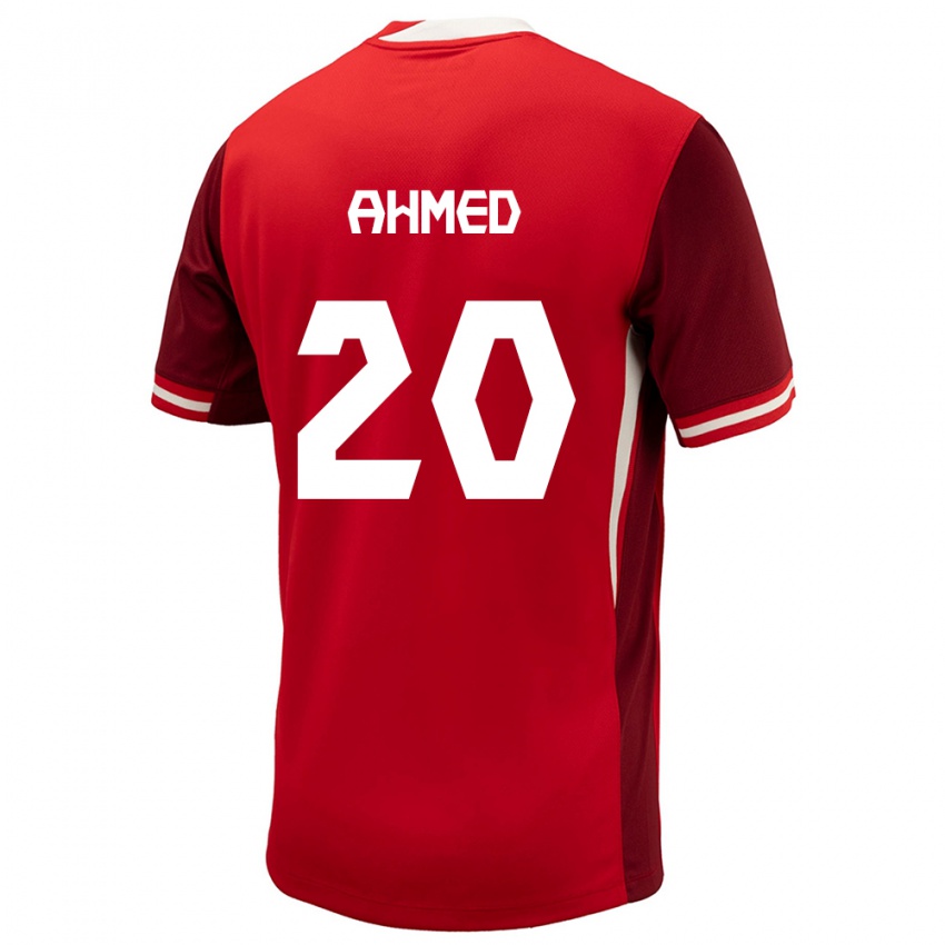 Niño Camiseta Canadá Ali Ahmed #20 Rojo 1ª Equipación 24-26 La Camisa Perú