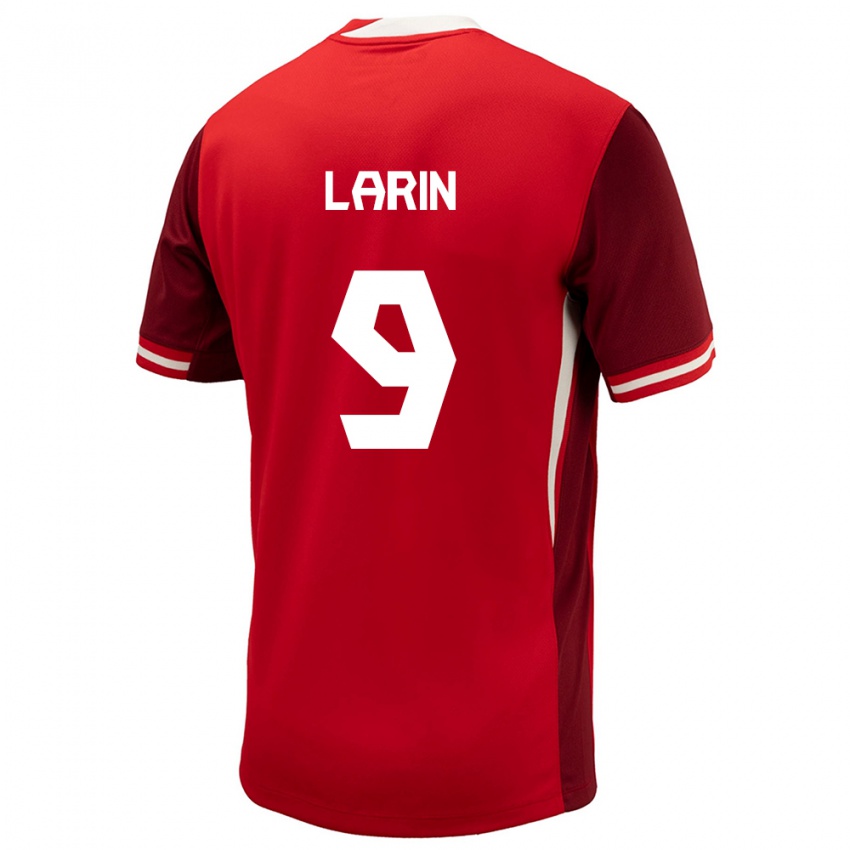 Niño Camiseta Canadá Cyle Larin #9 Rojo 1ª Equipación 24-26 La Camisa Perú