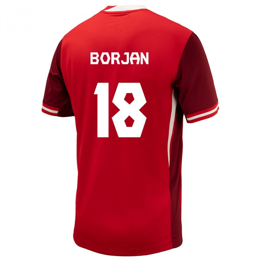 Niño Camiseta Canadá Milan Borjan #18 Rojo 1ª Equipación 24-26 La Camisa Perú