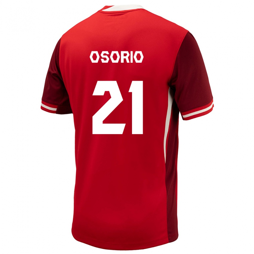 Niño Camiseta Canadá Jonathan Osorio #21 Rojo 1ª Equipación 24-26 La Camisa Perú