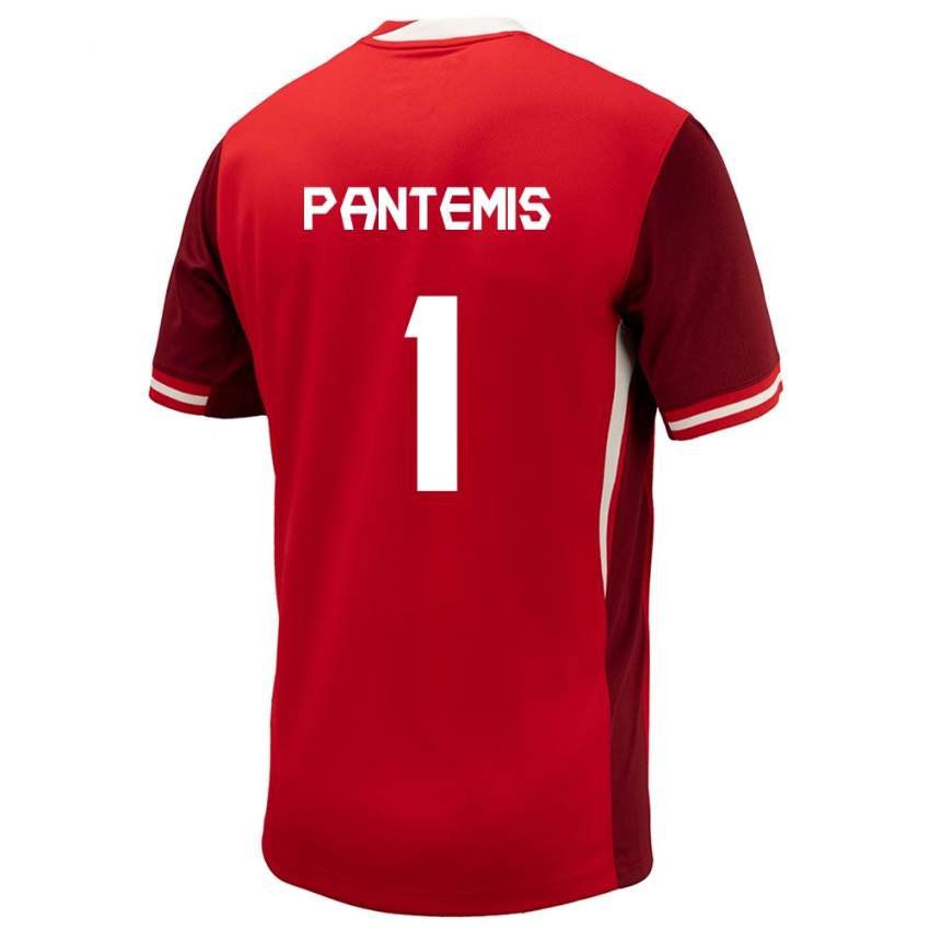 Niño Camiseta Canadá James Pantemis #1 Rojo 1ª Equipación 24-26 La Camisa Perú