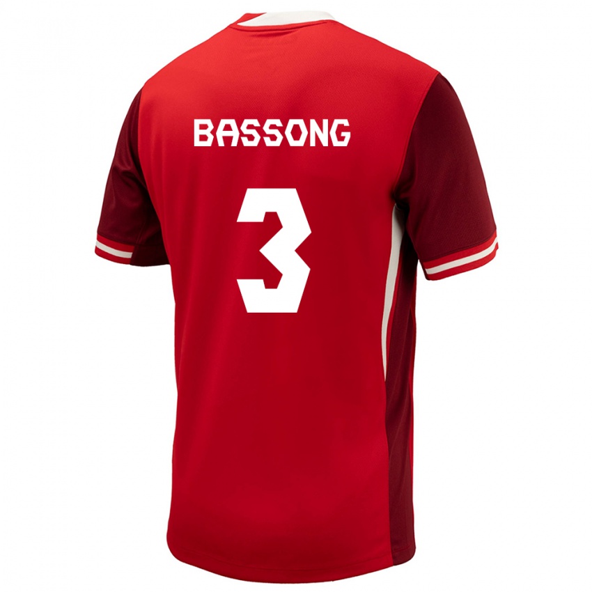 Niño Camiseta Canadá Zorhan Bassong #3 Rojo 1ª Equipación 24-26 La Camisa Perú