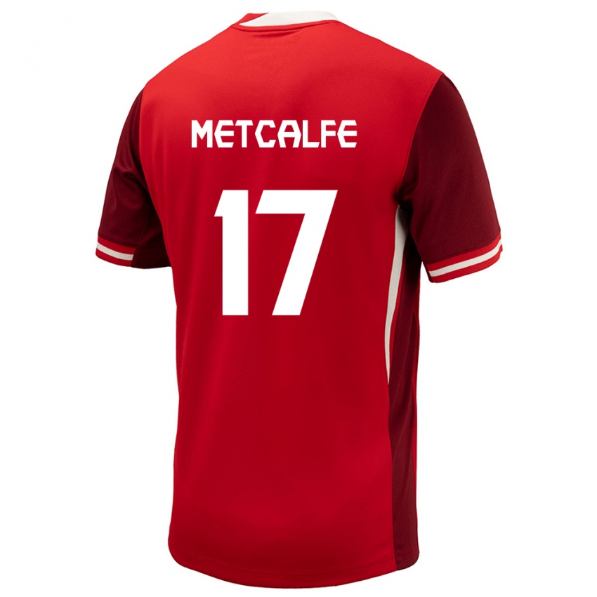 Niño Camiseta Canadá Patrick Metcalfe #17 Rojo 1ª Equipación 24-26 La Camisa Perú