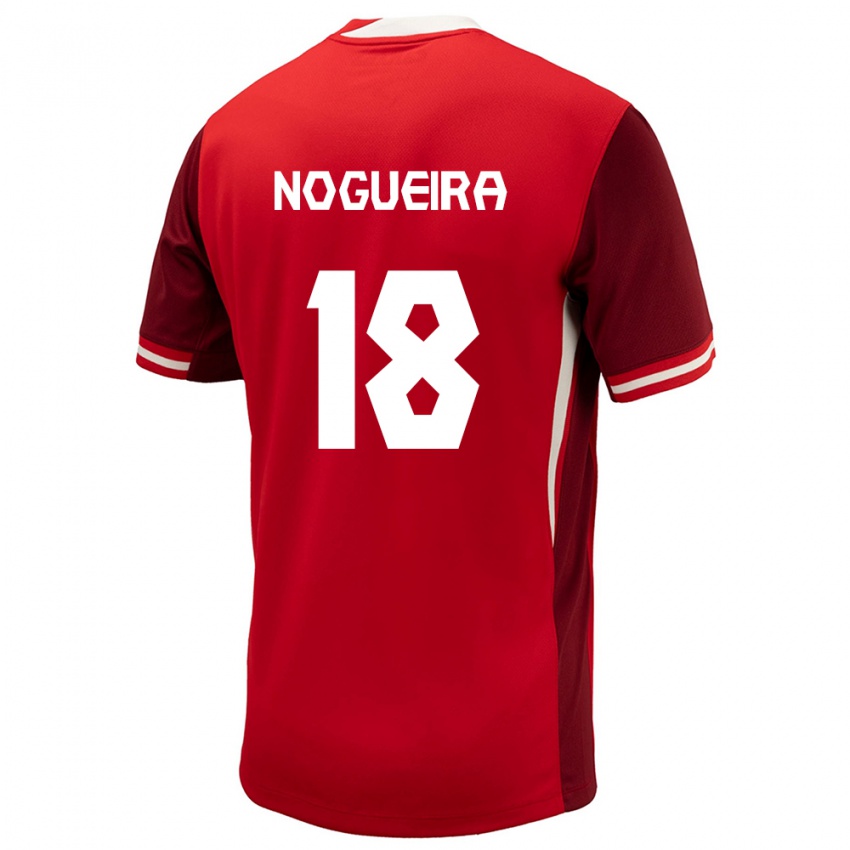 Niño Camiseta Canadá Matthew Nogueira #18 Rojo 1ª Equipación 24-26 La Camisa Perú