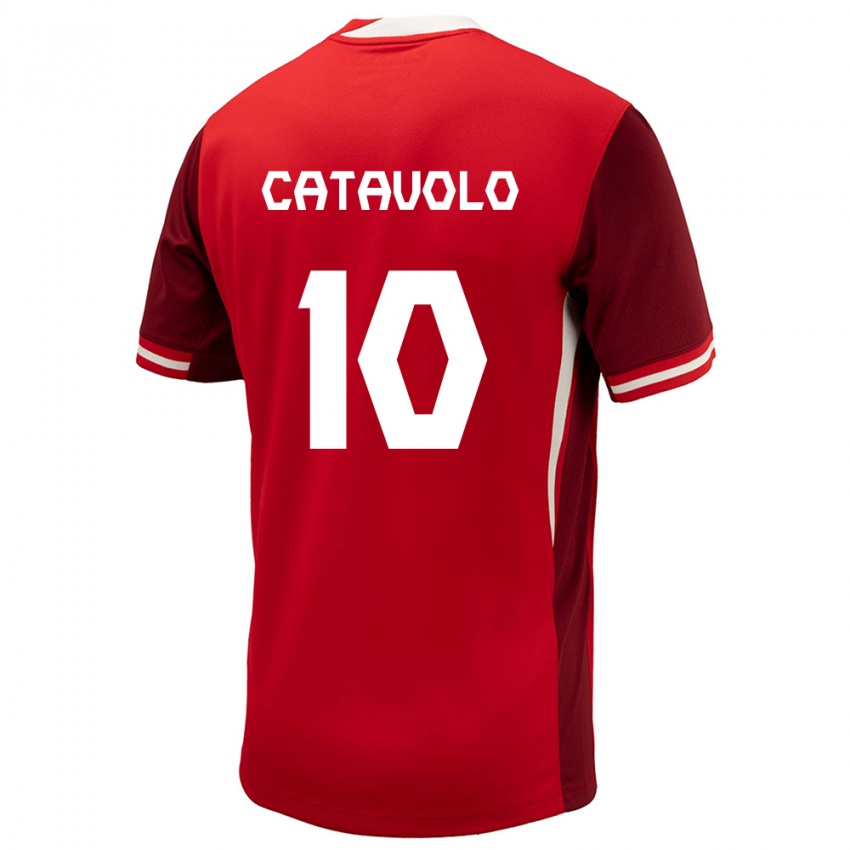 Niño Camiseta Canadá Matthew Catavolo #10 Rojo 1ª Equipación 24-26 La Camisa Perú