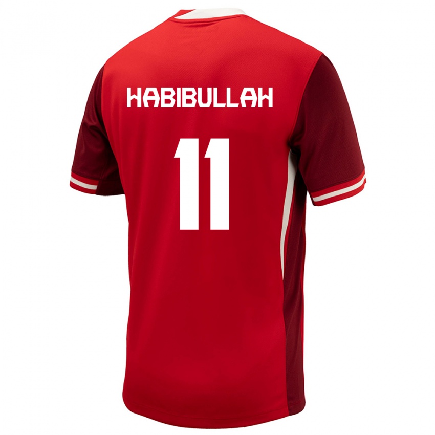 Niño Camiseta Canadá Kamron Habibullah #11 Rojo 1ª Equipación 24-26 La Camisa Perú