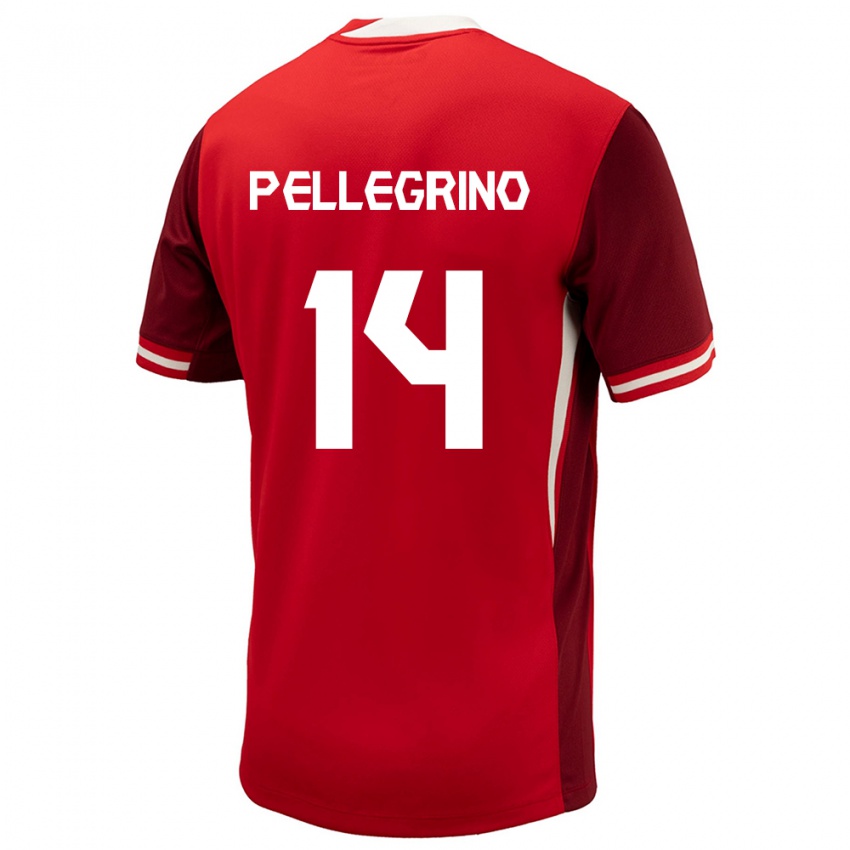 Niño Camiseta Canadá Gabriel Pellegrino #14 Rojo 1ª Equipación 24-26 La Camisa Perú