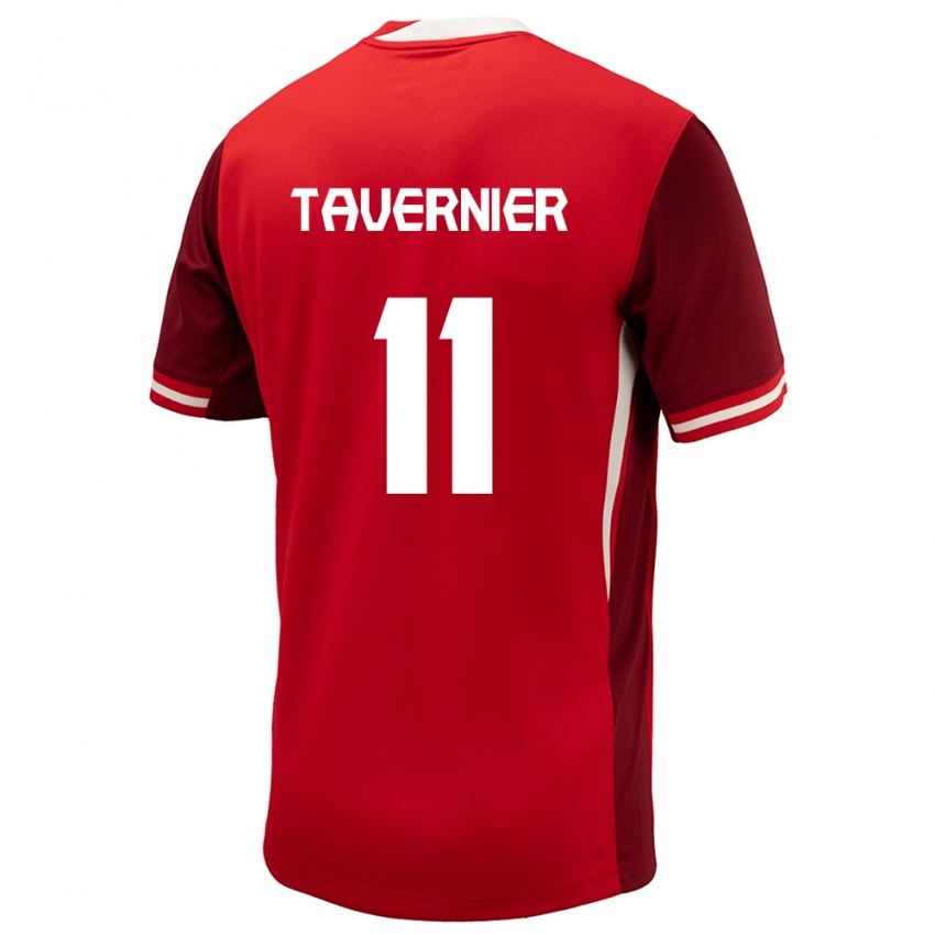 Niño Camiseta Canadá Kevaughn Tavernier #11 Rojo 1ª Equipación 24-26 La Camisa Perú