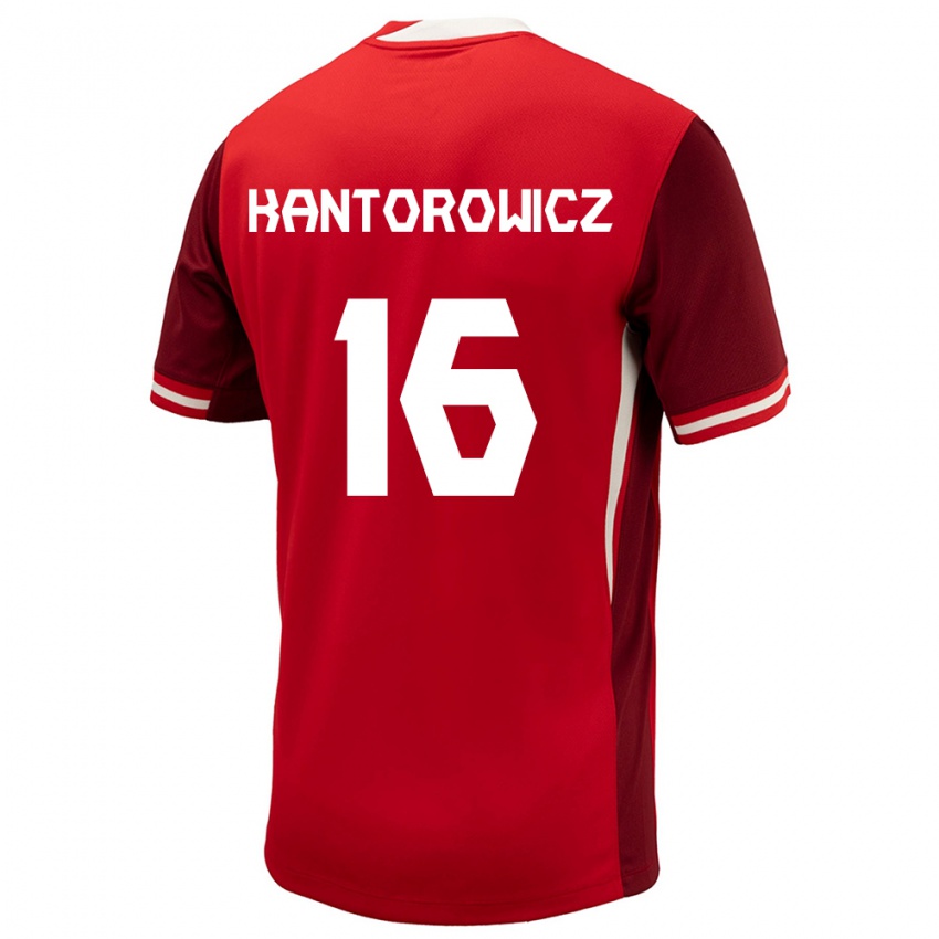 Niño Camiseta Canadá Dominic Kantorowicz #16 Rojo 1ª Equipación 24-26 La Camisa Perú