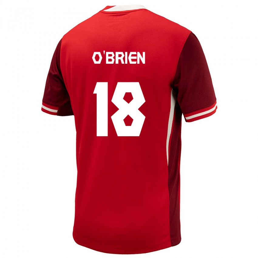 Niño Camiseta Canadá Alexander O'brien #18 Rojo 1ª Equipación 24-26 La Camisa Perú