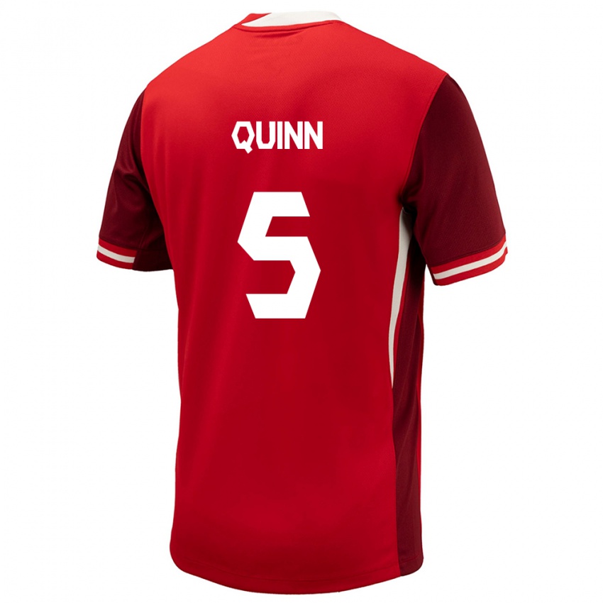 Niño Camiseta Canadá Quinn #5 Rojo 1ª Equipación 24-26 La Camisa Perú