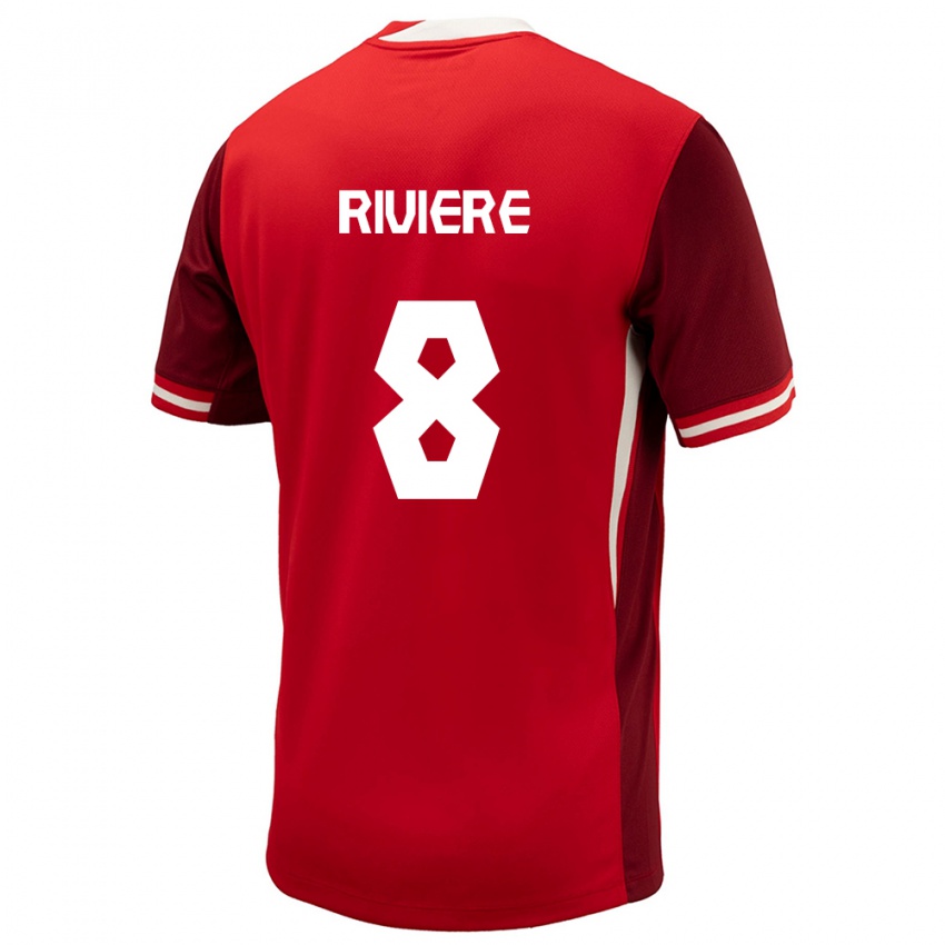 Niño Camiseta Canadá Jayde Riviere #8 Rojo 1ª Equipación 24-26 La Camisa Perú