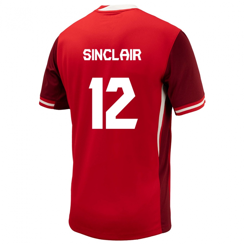 Niño Camiseta Canadá Christine Sinclair #12 Rojo 1ª Equipación 24-26 La Camisa Perú