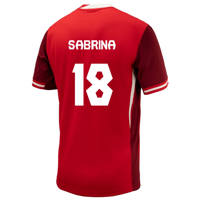 Niño Camiseta Canadá Sabrina D Angelo #18 Rojo 1ª Equipación 24-26 La Camisa Perú