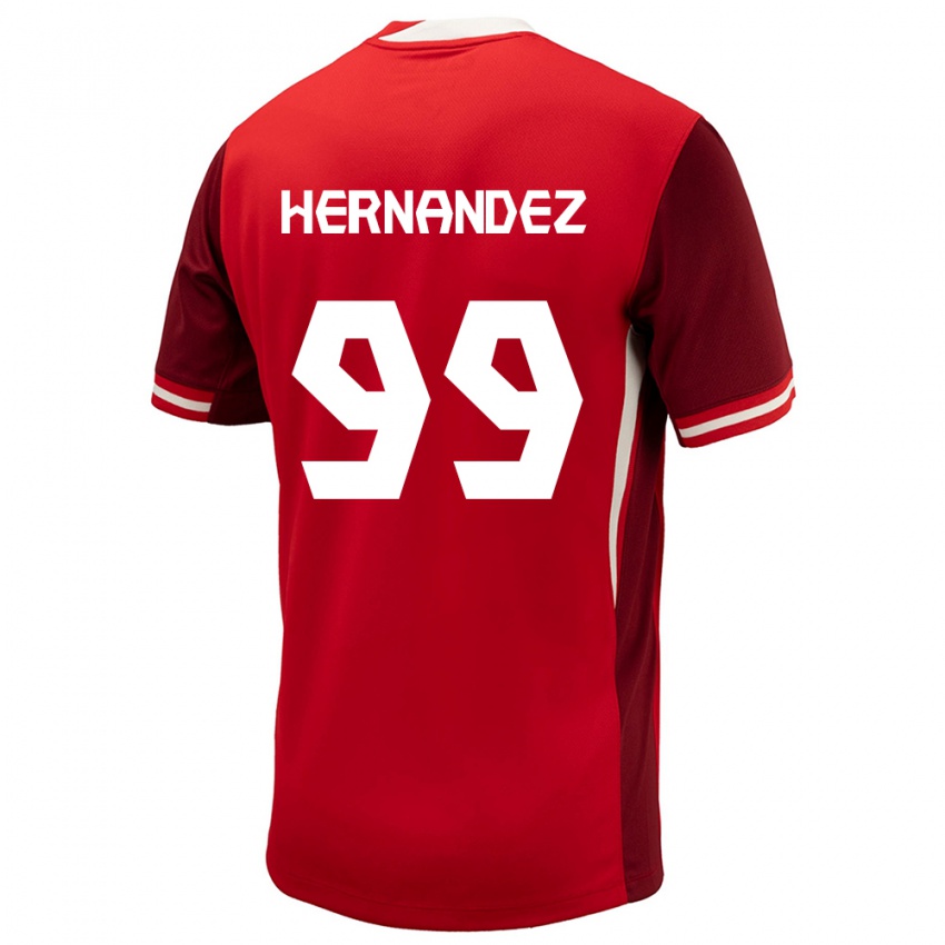 Niño Camiseta Canadá Jeneva Hernandez Gray #99 Rojo 1ª Equipación 24-26 La Camisa Perú