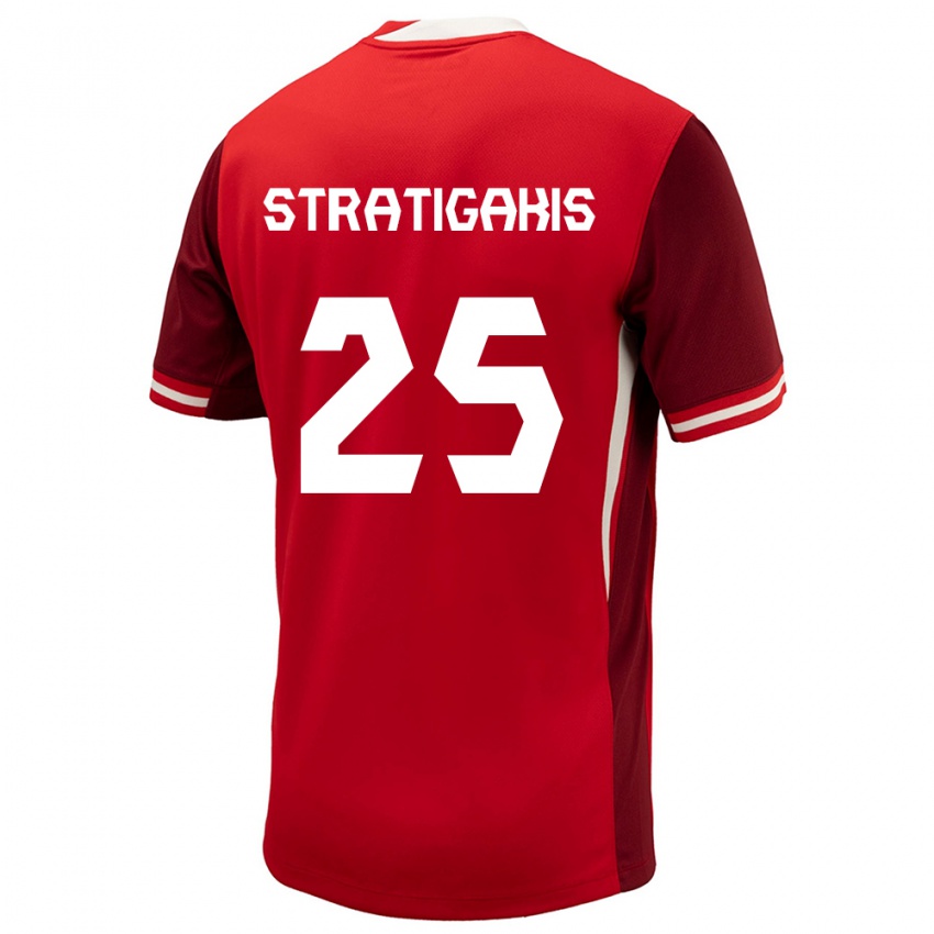 Niño Camiseta Canadá Sarah Stratigakis #25 Rojo 1ª Equipación 24-26 La Camisa Perú