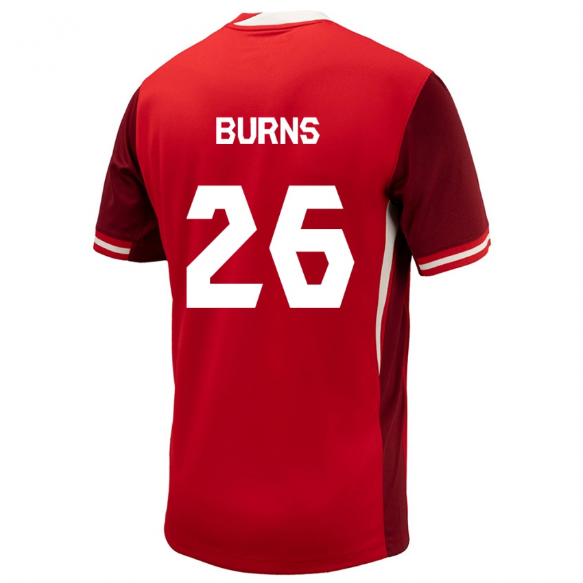 Niño Camiseta Canadá Zoe Burns #26 Rojo 1ª Equipación 24-26 La Camisa Perú