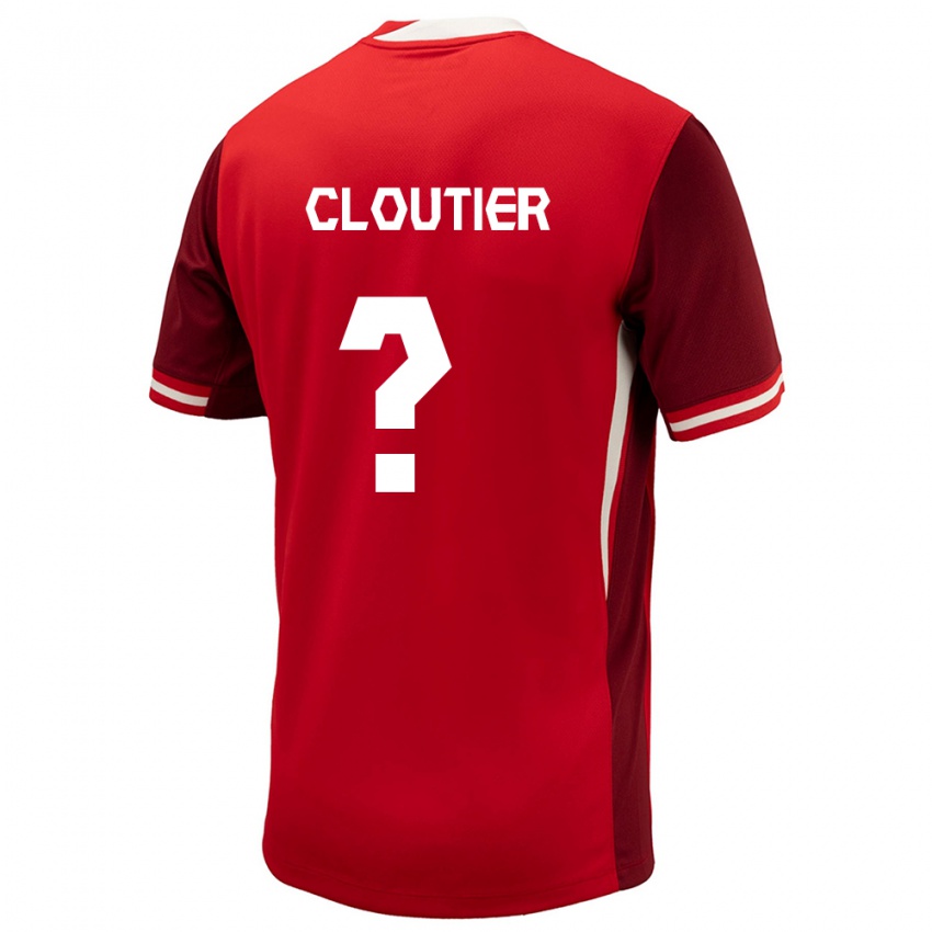 Niño Camiseta Canadá Loic Cloutier #0 Rojo 1ª Equipación 24-26 La Camisa Perú