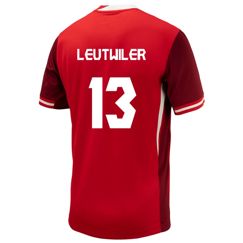 Niño Camiseta Canadá Jayson Leutwiler #13 Rojo 1ª Equipación 24-26 La Camisa Perú