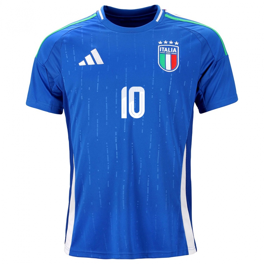 Niño Camiseta Italia Antonella Carta #10 Azul 1ª Equipación 24-26 La Camisa Perú