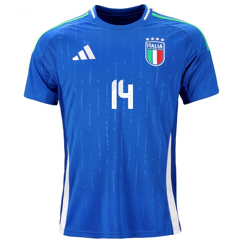 Niño Camiseta Italia Chiara Beccari #14 Azul 1ª Equipación 24-26 La Camisa Perú