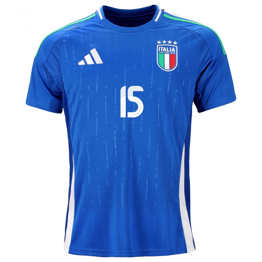 Niño Camiseta Italia Annamaria Serturini #15 Azul 1ª Equipación 24-26 La Camisa Perú