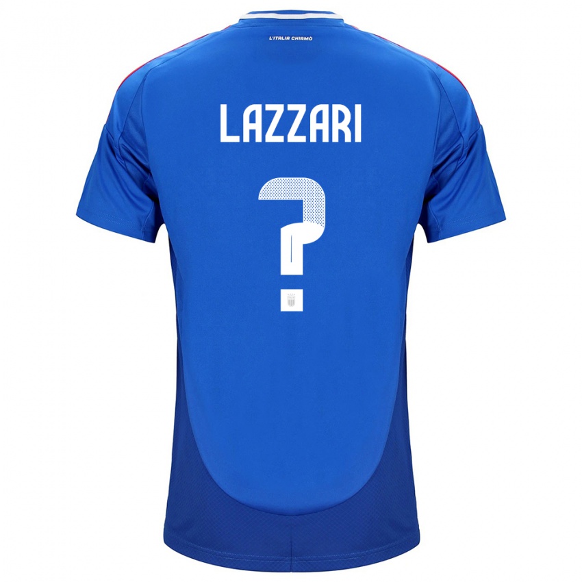 Niño Camiseta Italia Manuel Lazzari #0 Azul 1ª Equipación 24-26 La Camisa Perú