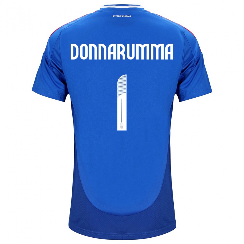 Niño Camiseta Italia Gianluigi Donnarumma #1 Azul 1ª Equipación 24-26 La Camisa Perú