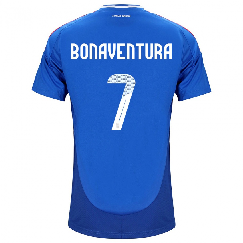 Niño Camiseta Italia Giacomo Bonaventura #7 Azul 1ª Equipación 24-26 La Camisa Perú